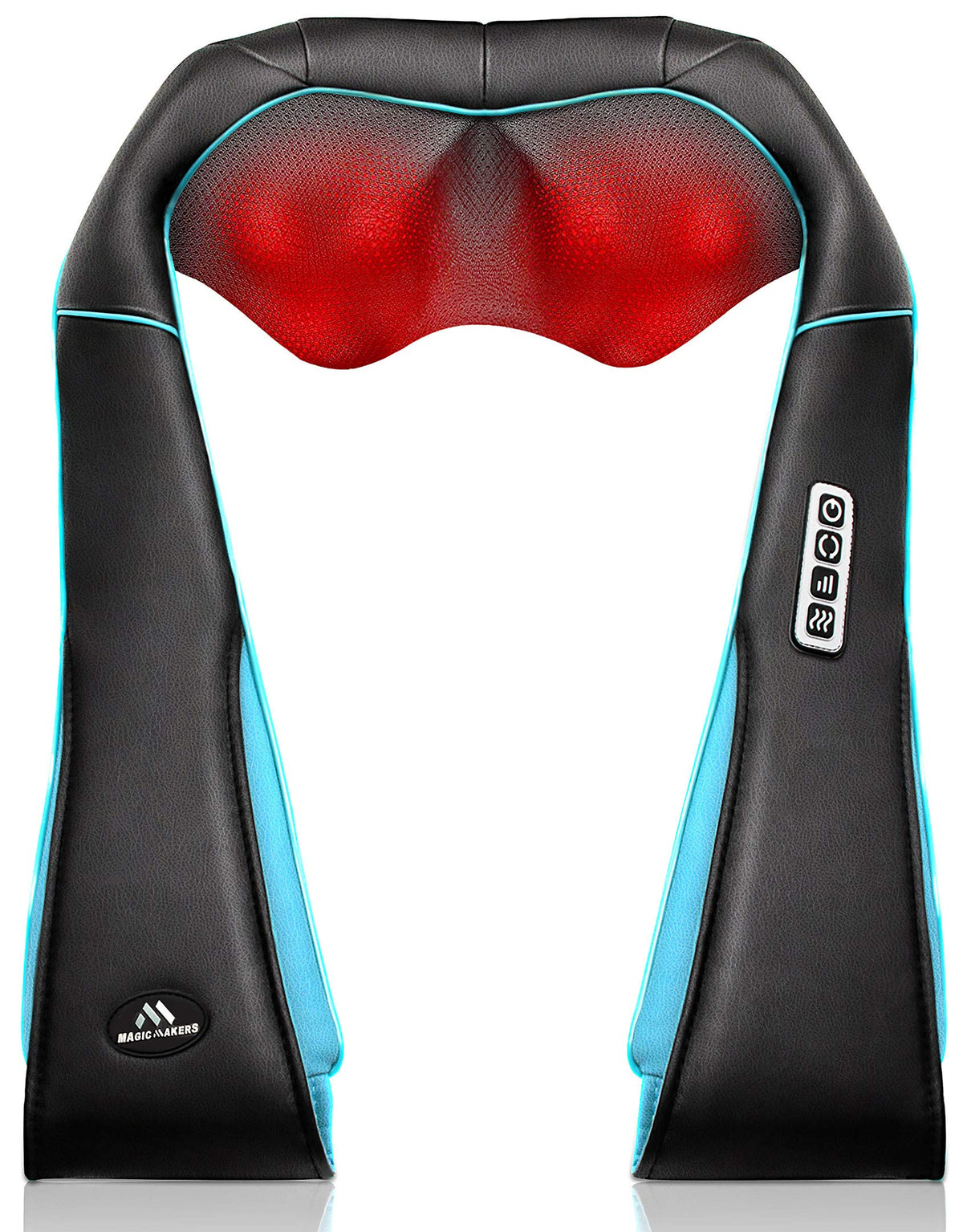 MagicMakers Electric Shiatsu Neck Massager with Heat - Pain Relief for Back, Shoulders & Feet - Gift for Men, Women, Mom & Dad - From Daughter or Son - Ideal for Christmas, Mother's Day & Father's Day