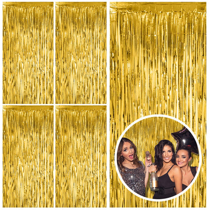 2 Pack Pink Backdrop Party Decorations Tinsel Curtain Party Backdrop Foil Fringe Birthday Decorations Photo Booth Streamer Backdrop Pink Theme Bachelorette Graduation Decor