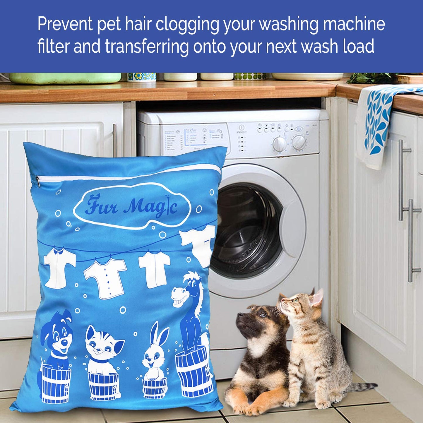 Fur Magic Pet Laundry Bag Keeps Your Washing Machine Free From Pet Hair Large Size Ideal For Dog Cat Horse Rabbit, Limited Edition