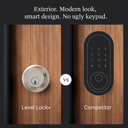 Level Bolt Smart Deadbolt - Make Your Lock Smart & Keep Your Existing Hardware and Keys - Keyless Entry via Level App (iOS & Android) - Works with Apple Home