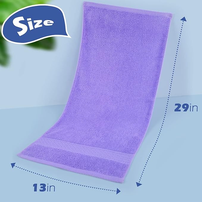 Cleanbear 6 Pack Hand Towels for Bathroom, 100% Cotton Absorbent Face Towels