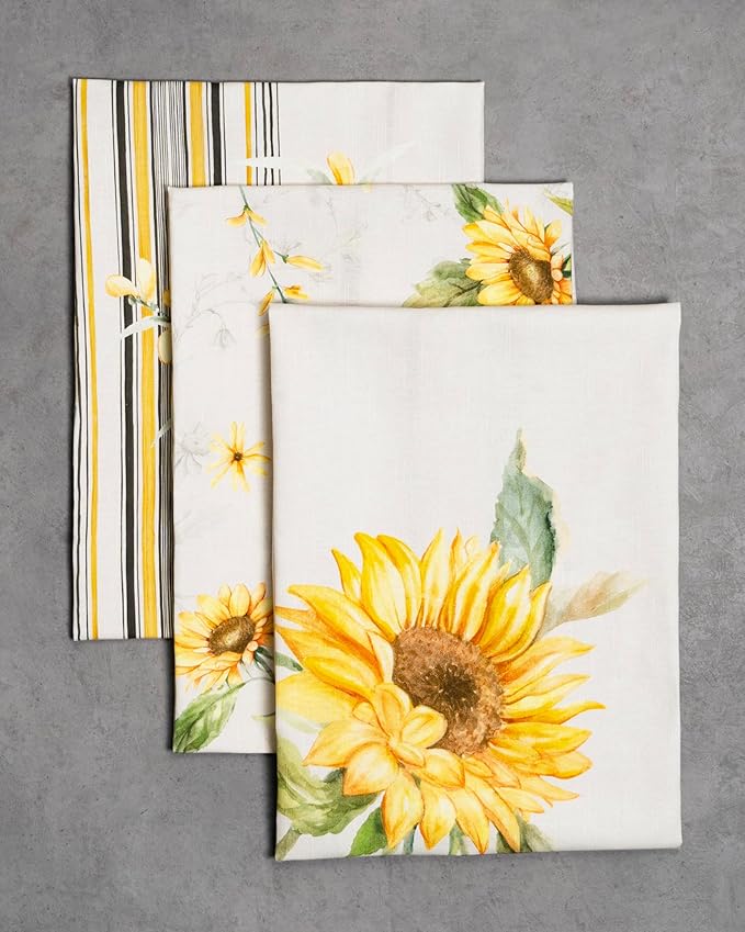 Maison d' Hermine Kitchen Towels Set of 3 100% Cotton 27.50" x 20" Reusable