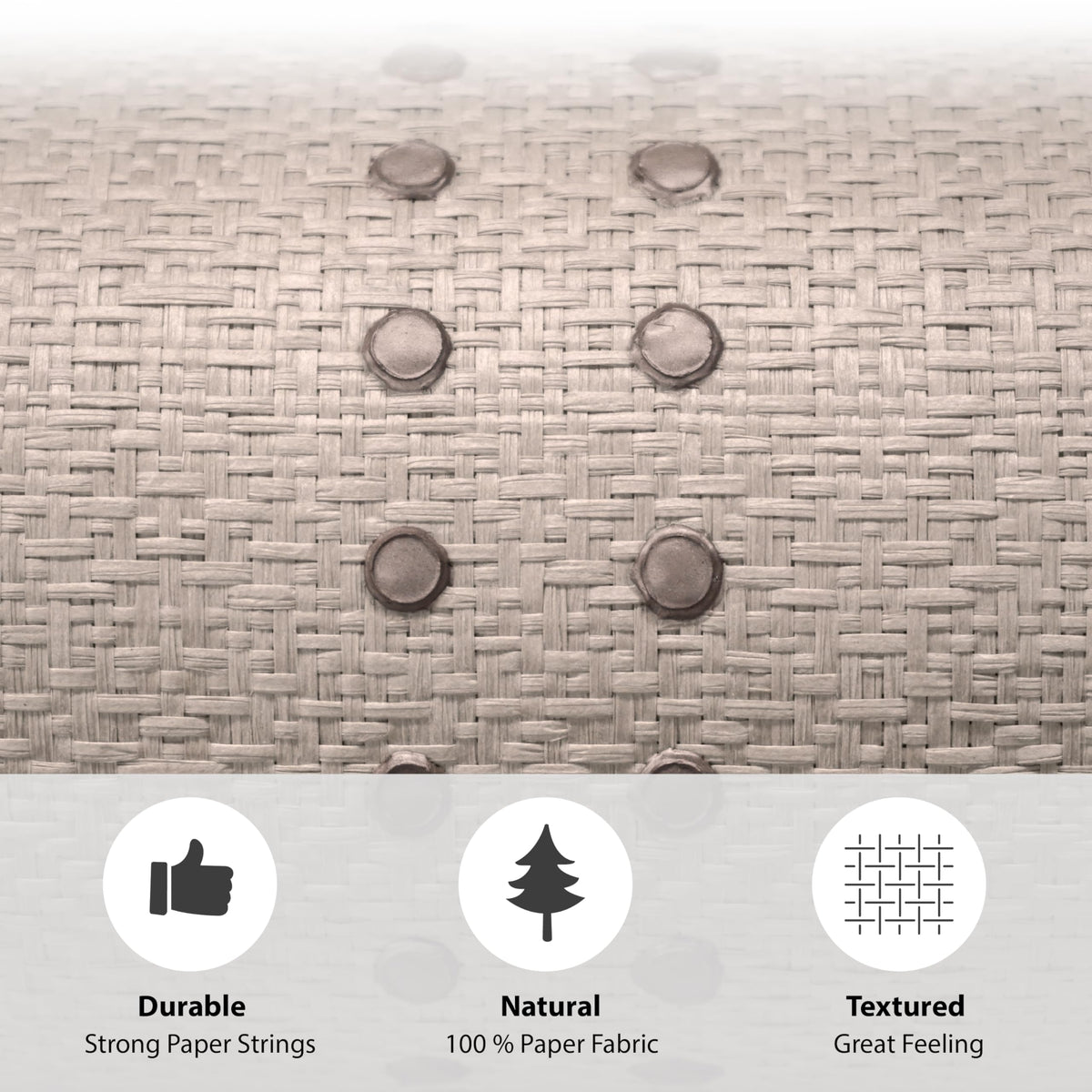 Ansehan Hand-Crafted Wallcovering HA4002 Droplets Stripe 36" W x8 Yard L Textured, Modern, Non Prepasted Natural Home Décor for Christmas Interior, Morandi Taupe