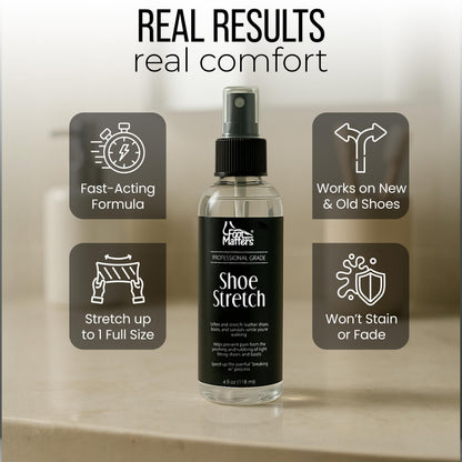 FootMatters Professional Boot & Shoe Stretch Spray – Softener & Stretcher for Leather – 118 ml