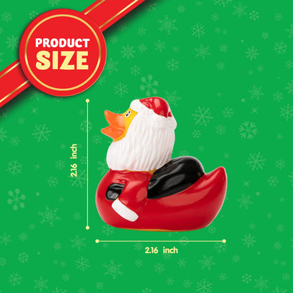 JOYIN 2025 Christmas Advent Calendar Ducks, 24 Days Christmas Countdown Rubber Ducks for Boys Girls Toddlers Kids, Xmas Party Favor Gifts, Rubber Ducky Bath Toys, Kids Xmas Fun Gifts