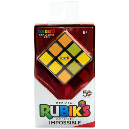 Rubik’s Impossible, The Original 3x3 Cube Advanced Difficulty Classic Colour-Matching Problem-Solving Puzzle Game Toy, for Adults and Kids Aged 7 and up