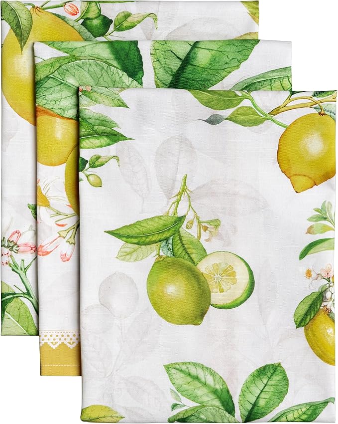 Maison d' Hermine Kitchen Towels Set of 3 100% Cotton 27.50" x 20" Reusable