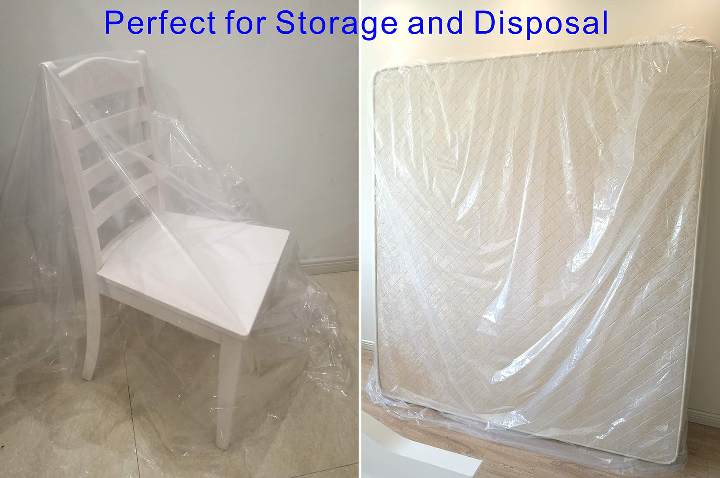 ComfortHome Mattress Bag for Moving and Storage, 3 Mil Thick, Fits Queen and King Size Mattress, 2 Pack