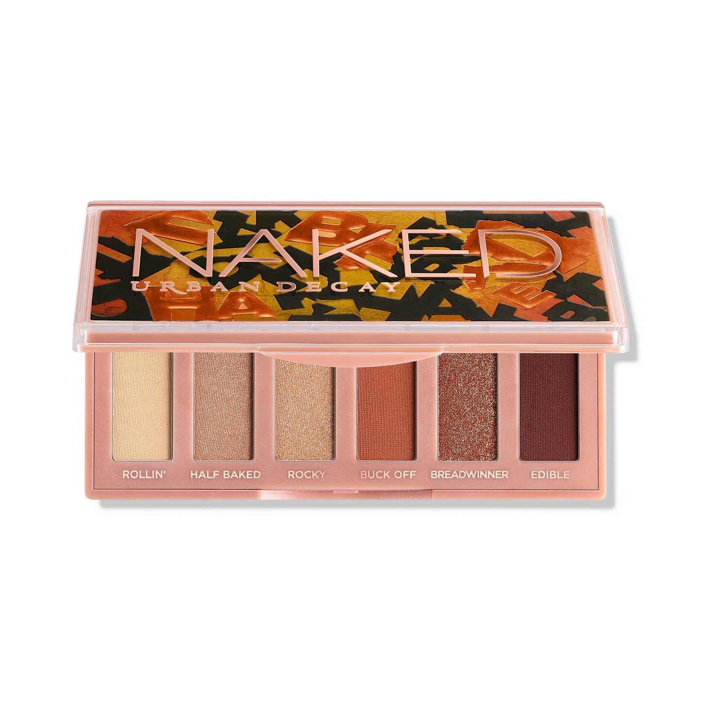 Urban Decay Naked Half Baked Mini, Bronze Neutral Eyeshadow Palette, Matte, Metallic, Shimmer & Glitter Finish, 6 Warm Beige & Brown Eye Shadows, Travel Mini Palette
