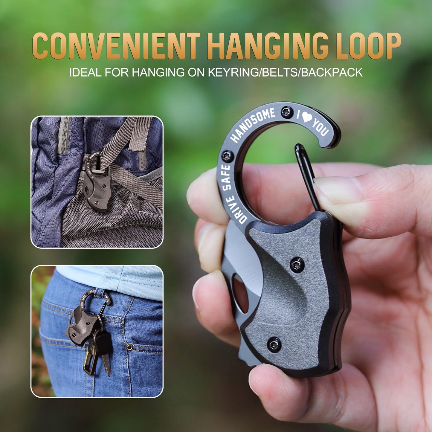 OOPERAY Gifts for Him Valentines Day Men Husband, Valentines Anniversary Birthday Gifts for Him, Mens Tool Gift, EDC Keychain Gift for Boyfriend, Valentine for Husband from Wife