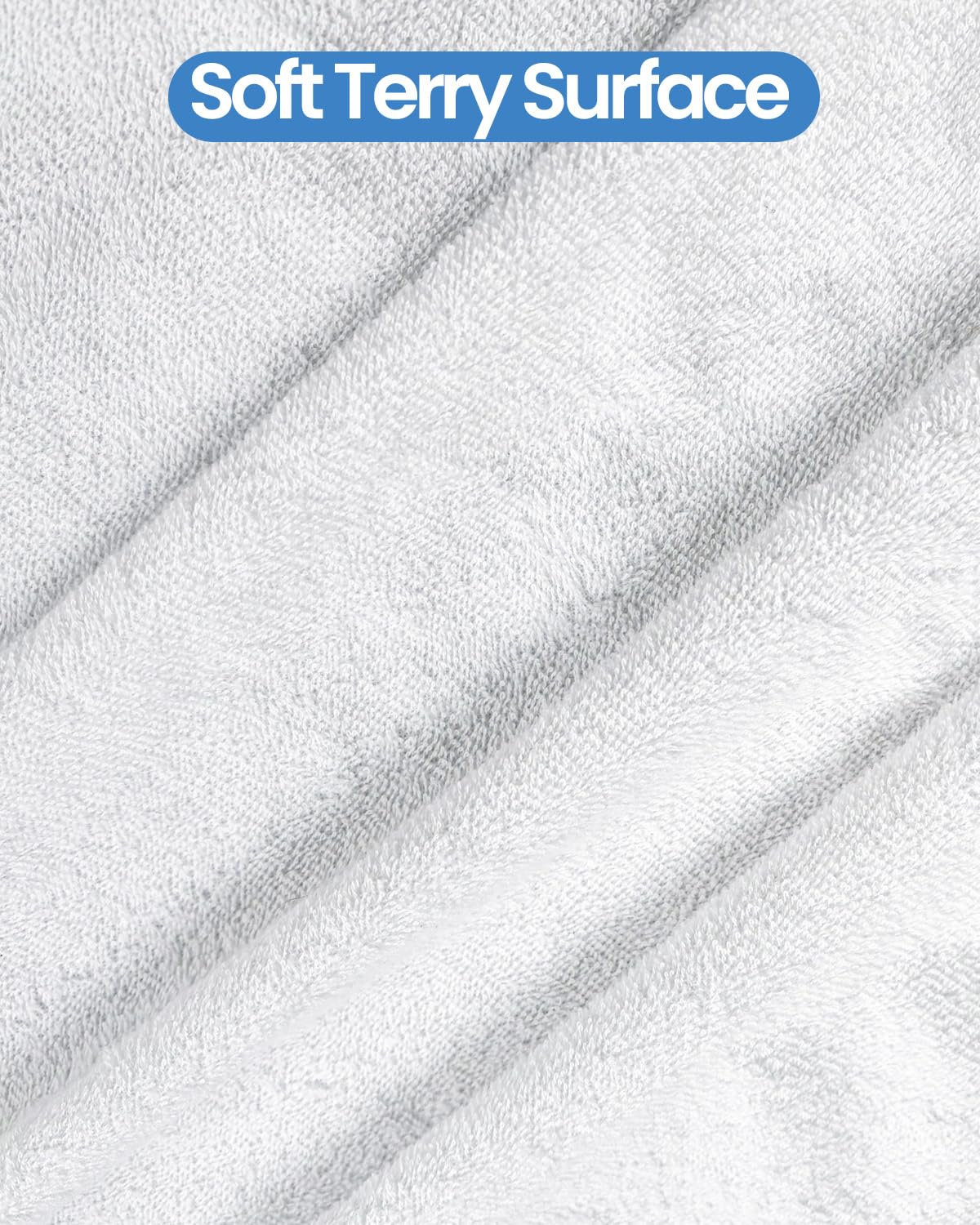 HUPPER Queen Mattress Protector Zippered (12/13/14/15Inchs), Terry Cloth Mattress Encasement, 6-Side Waterproof Mattress Cover, Micro Zipper, Noiseless, for Queen Mattress 60 * 80