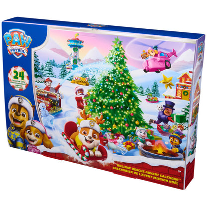 PAW Patrol Holiday Rescue 2025 Advent Calendar, 24 Surprise Toys - Figures, Miniature Vehicles & Accessories, Kids Toys for Boys & Girls Ages 3 and Up
