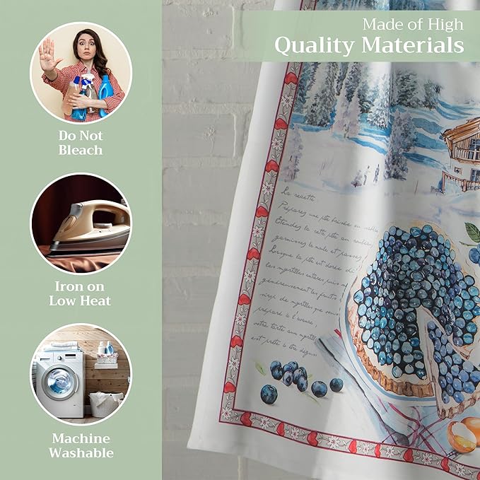 Maison d' Hermine Kitchen Towels Set of 3 100% Cotton 27.50" x 20" Reusable