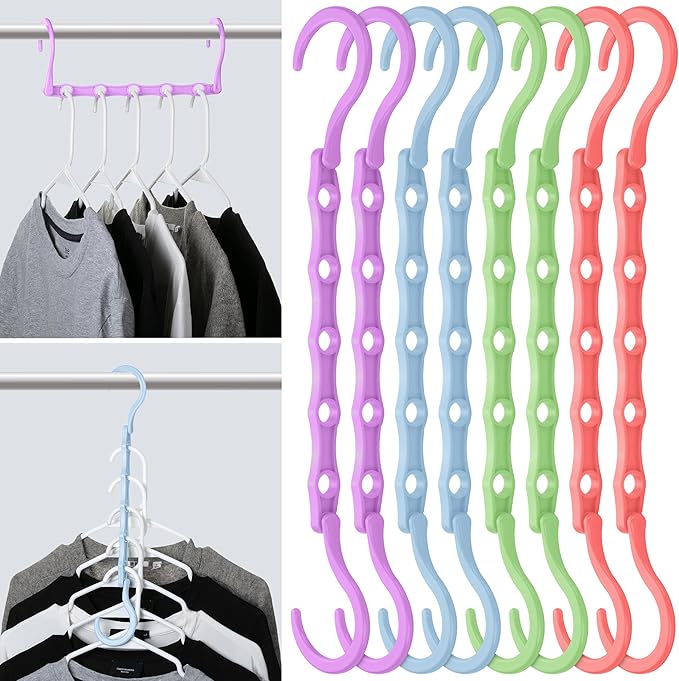 Mr. Pen- Space Saving Hangers for Clothes, Playful Pop Colors, Plastic Multi