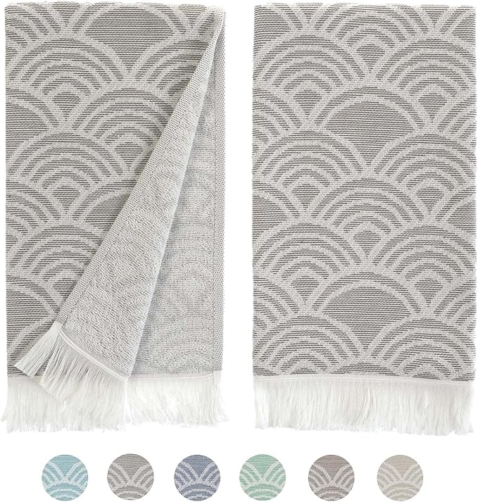 sea me at home Kitchen Towels Decorative Set of 2, Turkish Hand Towels