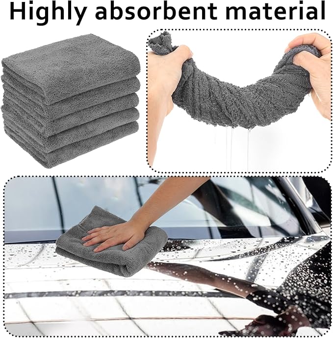 5 PCS Extra Large Microfiber Cleaning Cloth 30"x20", Washable Reusable Floor