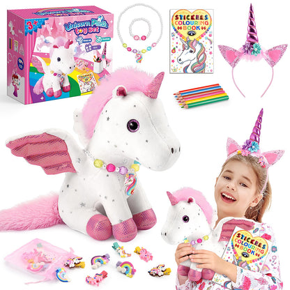 EUCOCO Unicorn Gifts for Girls Age 3-8, Unicorn Soft Toys for 3 4 5 6 7 Year Old Girls Stuffed Animals for Kids for 3-8 Year Old Girl Toys Kids Toy Age 3-8 Birthday