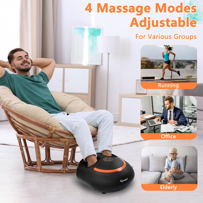 Foot Massager with Heat Shiatsu Foot Massager with Remote Deep Relief for Tired Muscles Electric Feet Massage Machine for Home and Office Gifts for Mom Dad White