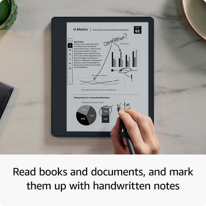 Kindle Scribe (2022 release) - 16 GB, the first Kindle and digital notebook, all in one, with a 10.2" 300 ppi Paperwhite display, with built-in notebook summarisation. Includes Basic Pen