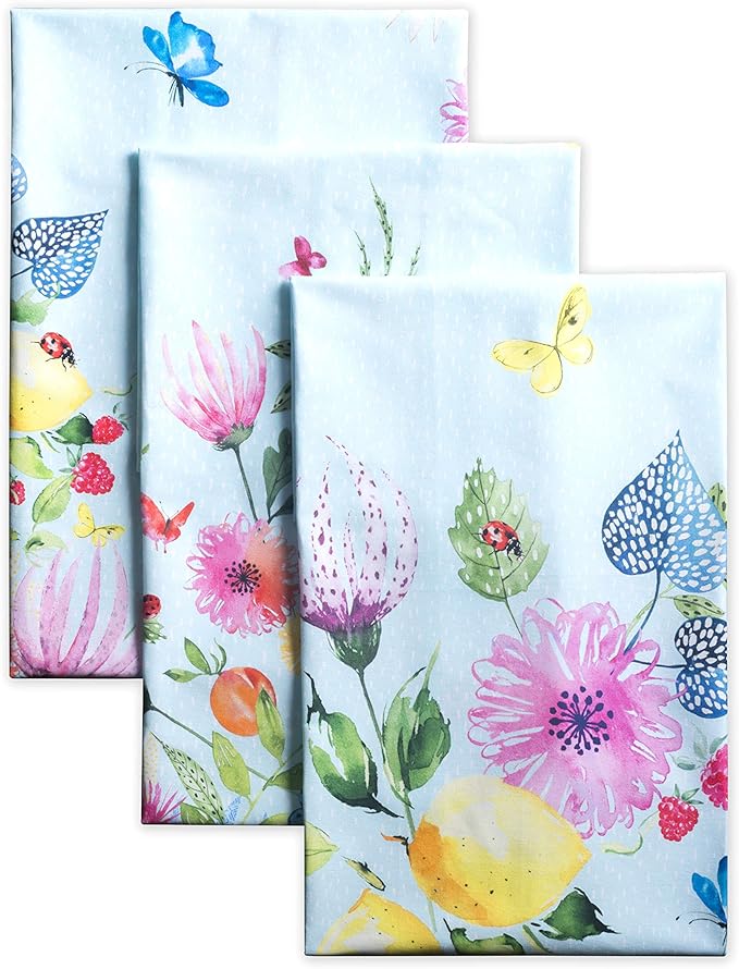 Maison d' Hermine Kitchen Towels Set of 3 100% Cotton 27.50" x 20" Reusable