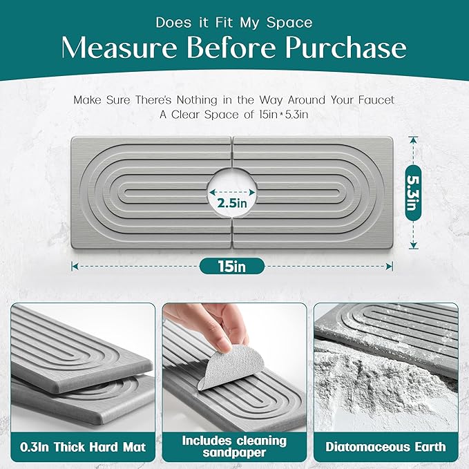 Faucet Mat for Kitchen Sink