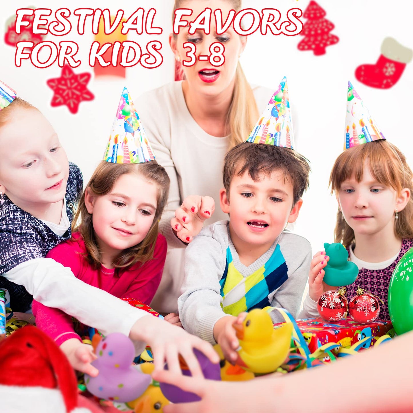 100 Pack Rubber Ducks in Bulk, Assorted Ducks for Jeeps Ducking, Mini Rubber Duckies for Baby Bath Toys, Kids Bath Pool Toys Birthday Gifts Party Favors