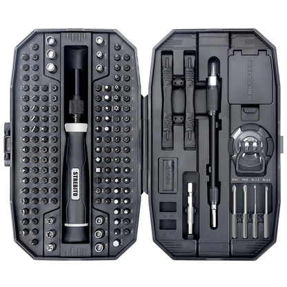 STREBITO Precision Screwdriver Set, 153 in 1 Electronics Tool Kit with Case, 140 PCS Magnetic Precision Bits - Computer, Laptop, iPhone, Macbook, PC, Game Controller, RC, Electronics, Phone Repair Kit