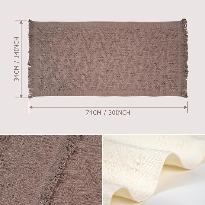 Luxury Decorative Hand Towels Bathroom: 2 Packs 14X30 100% Cotton Turkish