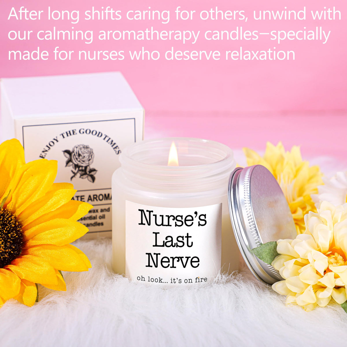 DOGMEM Nurse Gifts Nurse Appreciation Gift Set for Women Birthday Gift for Nurses Week Nurses Graduation Gifts for Her, Nursing Student with Canvas Bag Socks Affirmations Cards 16 Oz Can Glass