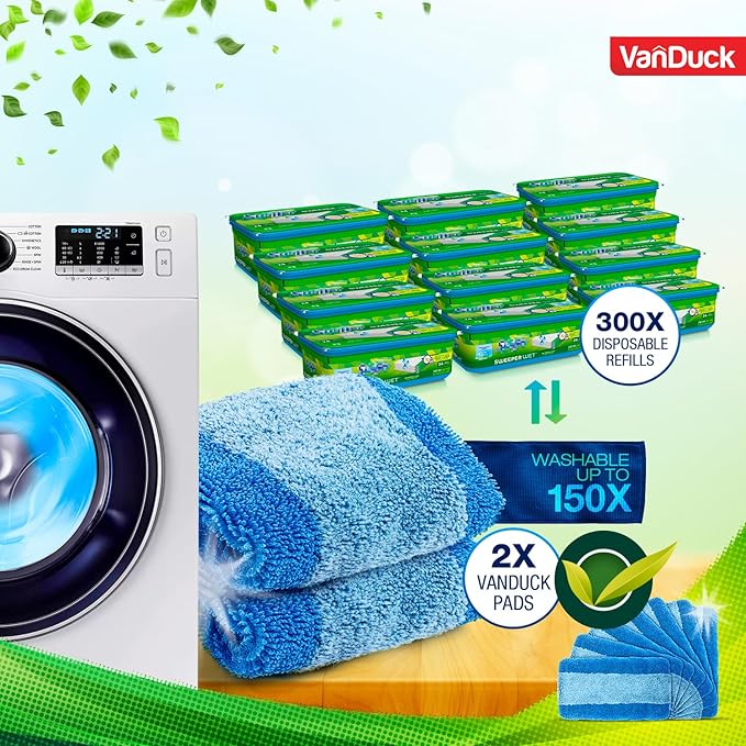 VanDuck Reusable Pet Heavy Duty Mop Pads Compatible