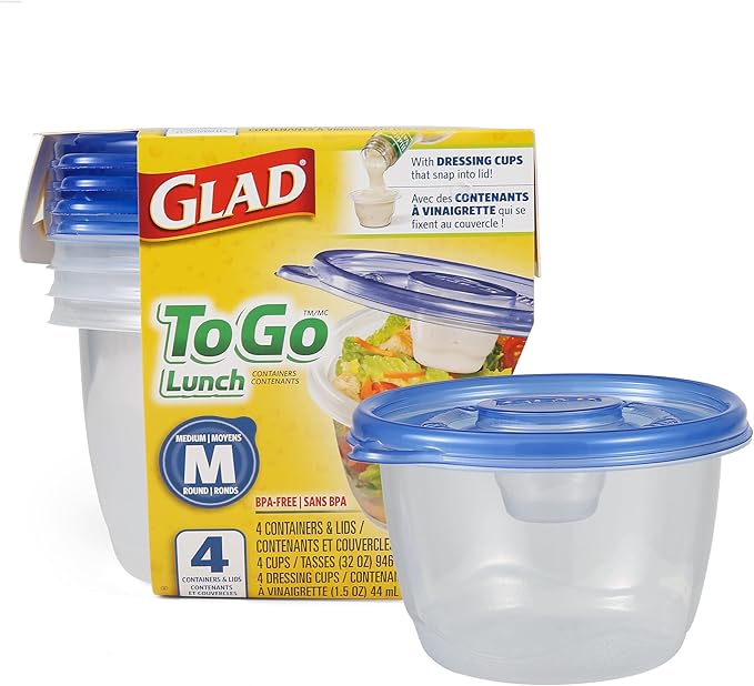 Glad GladWare To Go Lunch Food Storage Containers