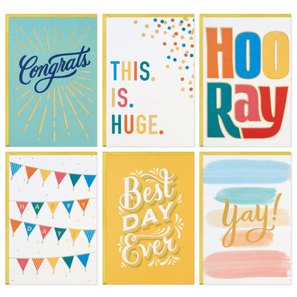 Hallmark Assorted Congratulations Cards (24 Cards with Envelopes) for Graduations, Promotions, Engagements, New Jobs, Baby Announcements
