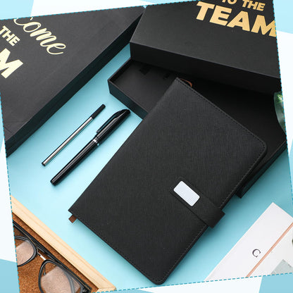 Sayglossy New Employee Welcome to The Team Gift Sets Notebook and Pen Welcome to The Team Box Employee Appreciation Gift Sets for New Office Worker(Black)