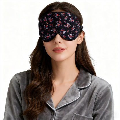 Alaska Bear Sleep Mask for Side Sleepers 2022 Headband Design, Cup-Shaped and Extra-Soft, 100 Blackout Eye Mask Shades Cover for Men and Women Home or Travel, Machine Washable, Black