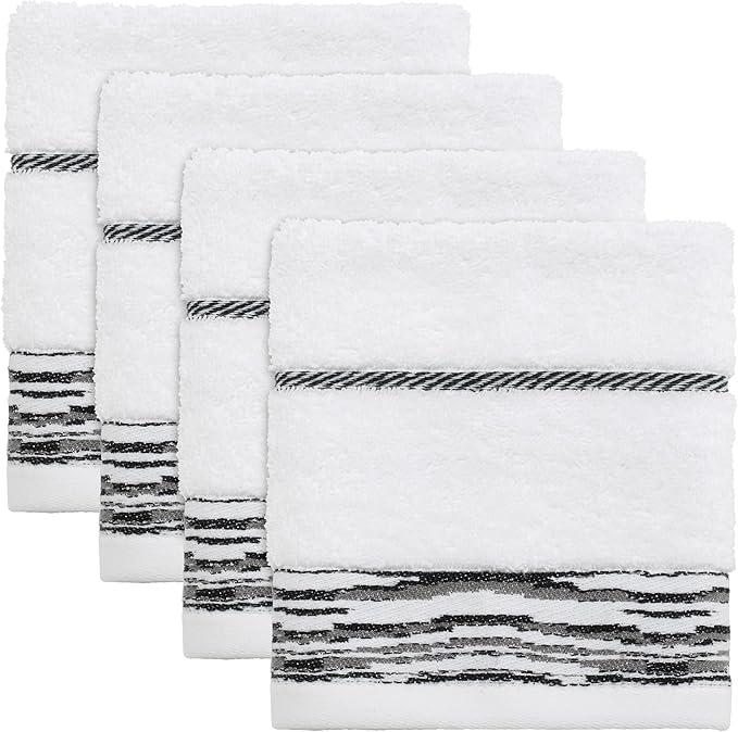 Nicole Miller - Washcloths, Soft & Absorbent Cotton Towels, Dorm Room Essentials
