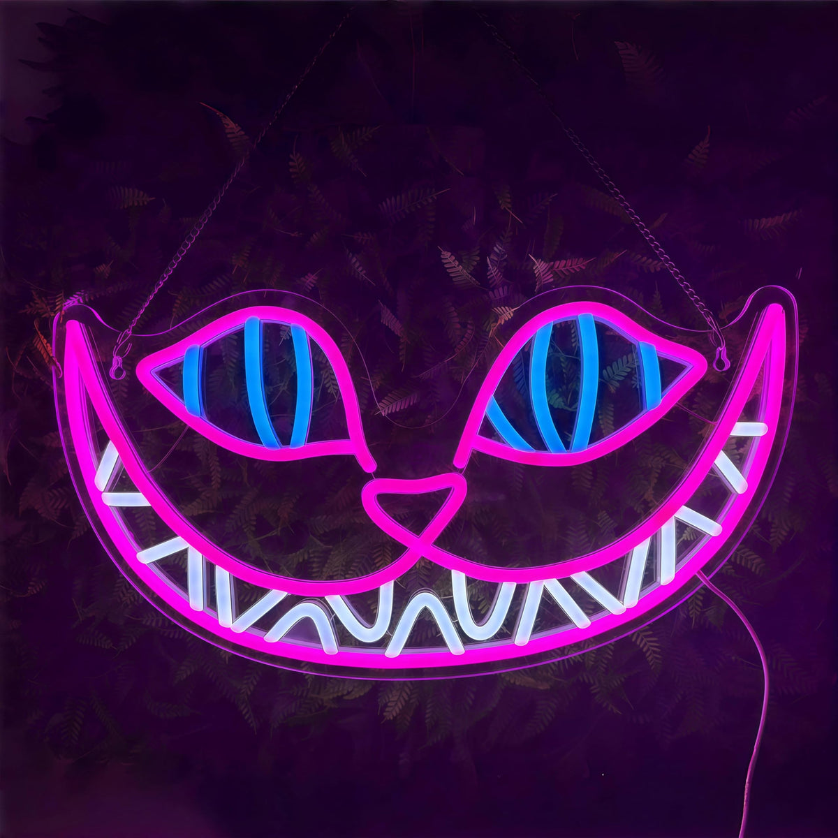 Cheshire Cat Neon Sign, Alice in Wonderland Decor LED Light for Wall, Dimmable Cat Neon Light for Bedroom Man Cave Party Bar, Wonderland Gifts for Kids Birthday Christmas
