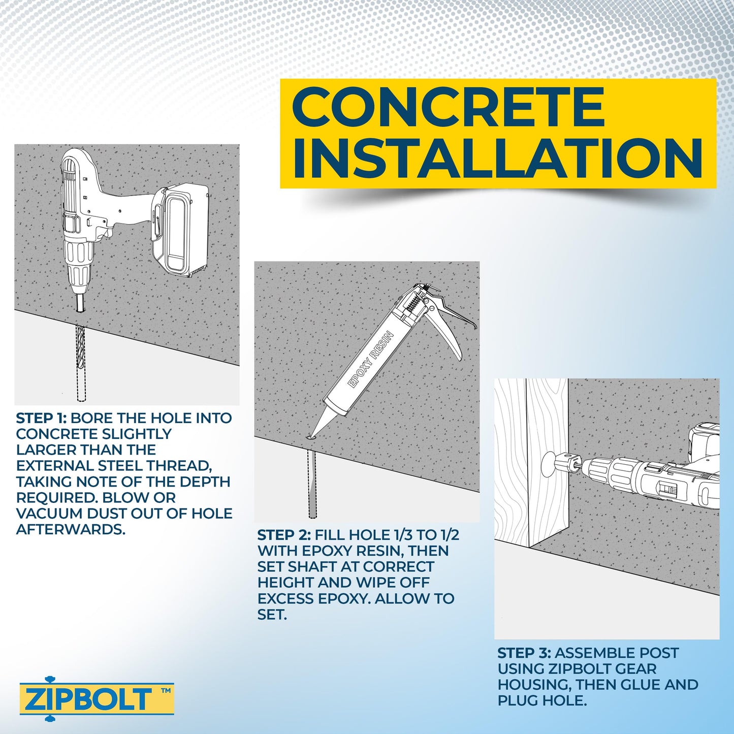 Zipbolt 14.100 Super UT Newel Post Fastener Bulk Pack — Quick and Easy Wrench-Free Installation of Staircase Newel Posts, Anchors Post Directly to Wood or Concrete Floor