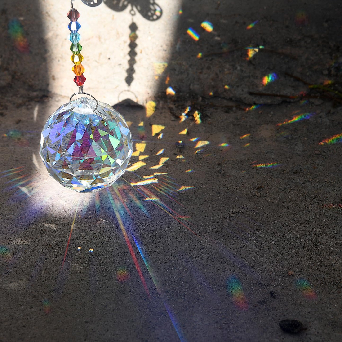 MerryNine 30mm/1.18" 20pack Crystal Ball Prism Sunshine Catcher Rainbow Pendants Maker, Hanging Crystals Prisms for Windows, for Feng Shui, for Gift (AB Color)