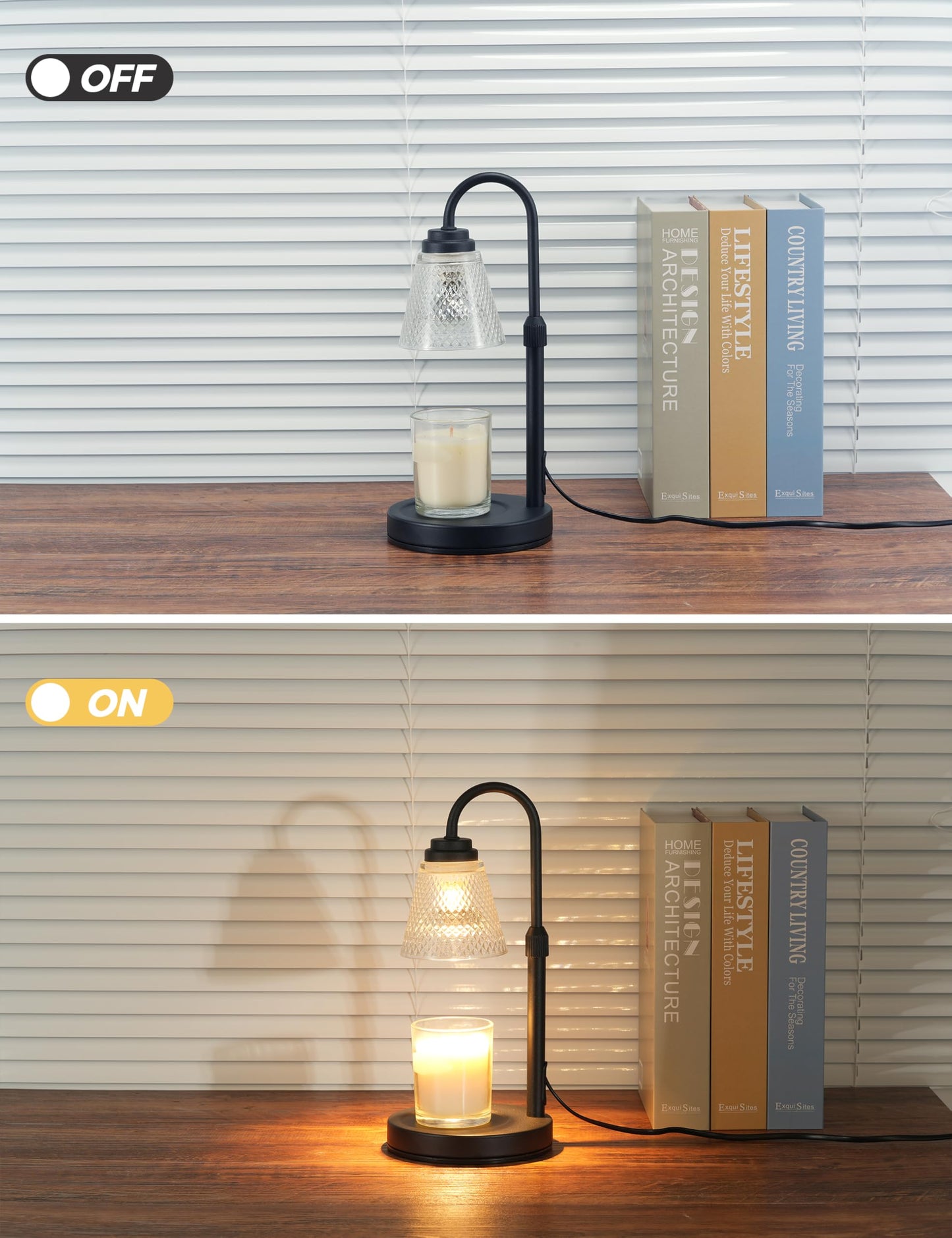 QUTADI Candle Warmer Lamp with Timer Dimmer, Birthday Gifts for Mom Women Friend Sister, House Warming Gifts, Wax Melt Warmer, Office Apartment Dorm Room Home Decor