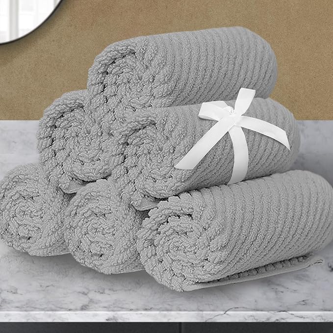 VOOVA & MOVAS Grey Washcloths 6PC