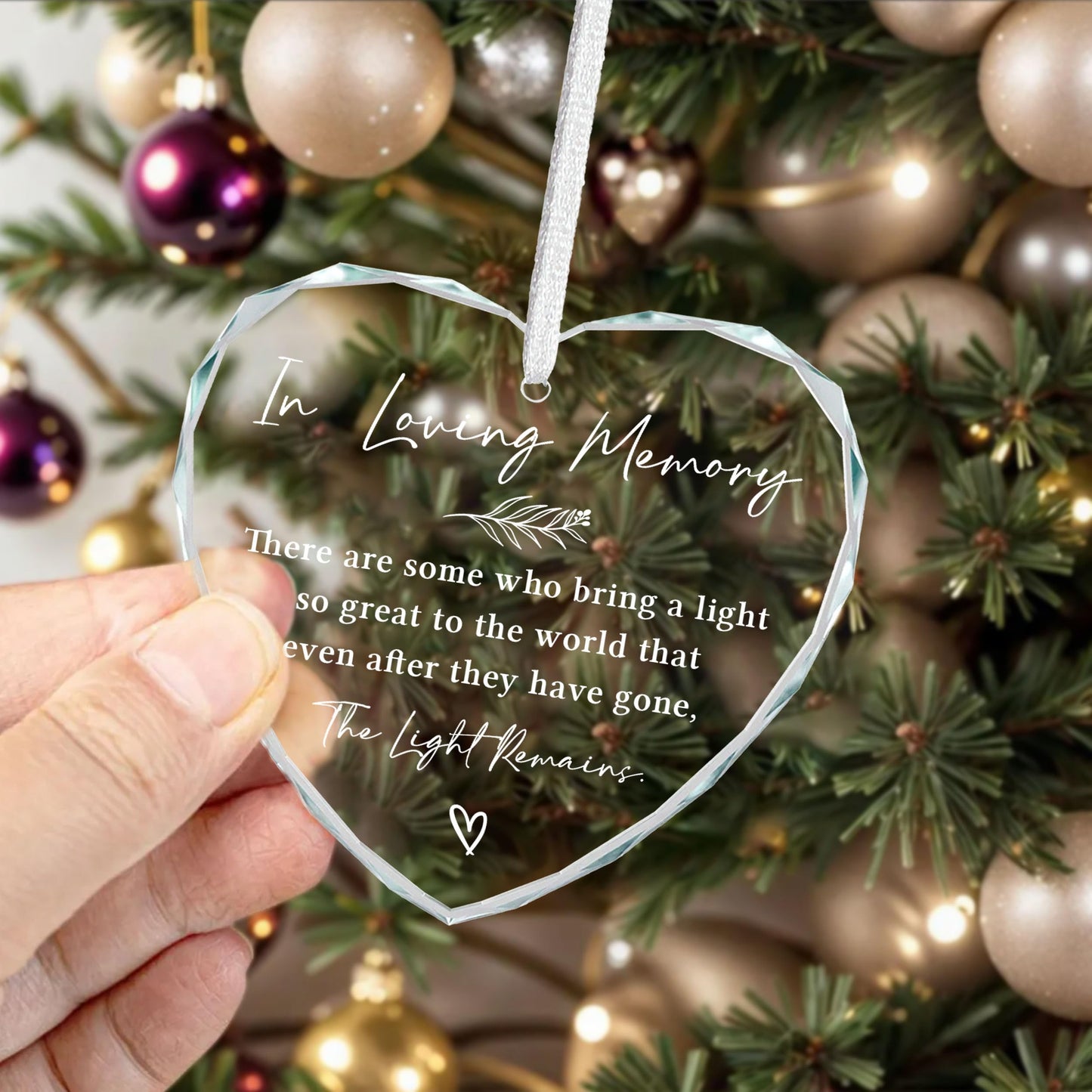 in Loving Memory Christmas Ornament, Memorial Ornaments for Loss of Loved One, in Loving Memory Gifts, Sympathy Gifts for Loss of Mother Dad Family, Remembrance Bereavement Gift Idea-A17