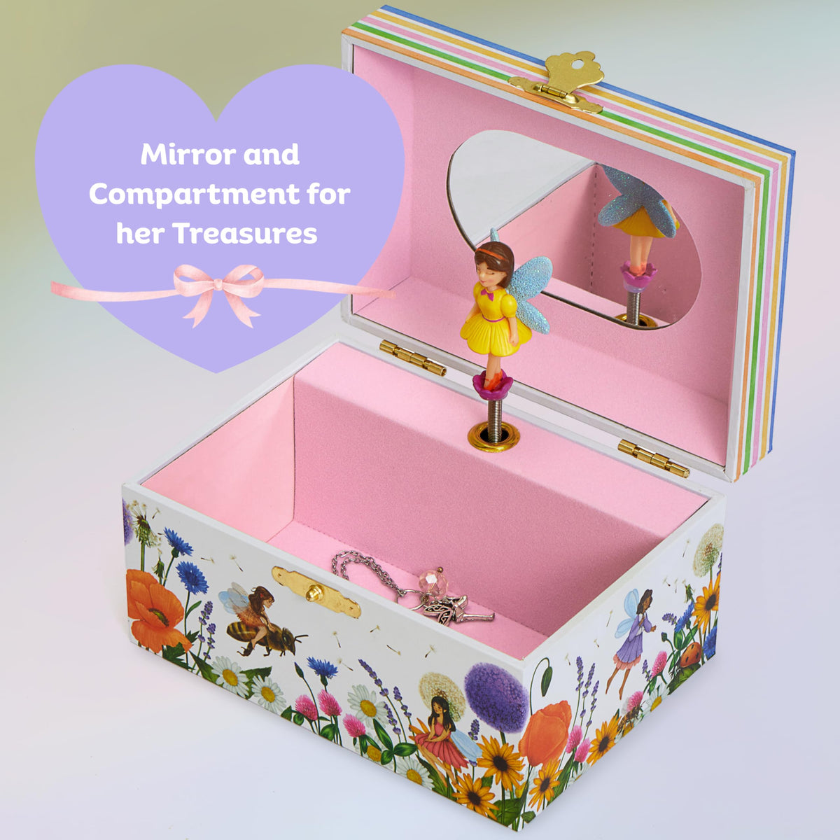 ABI + OLIE Kids Musical Fairy Jewelry Box for Girls - Fairy Toys - A Music Box for Girls
