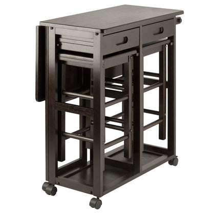 Winsome Suzanne Space Saver Set, for Kitchen, 33", Coffee