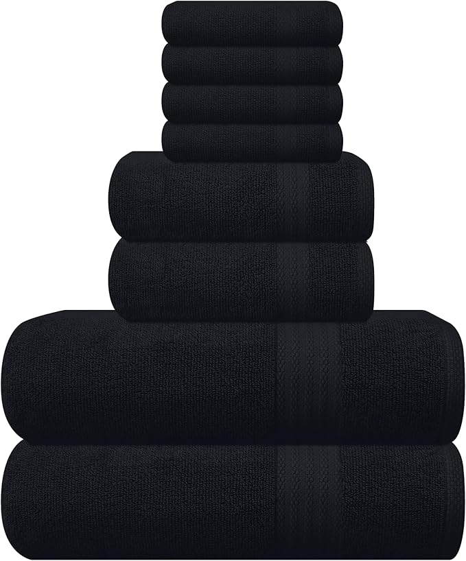 GLAMBURG Ultra Soft 8-Piece Towel Set