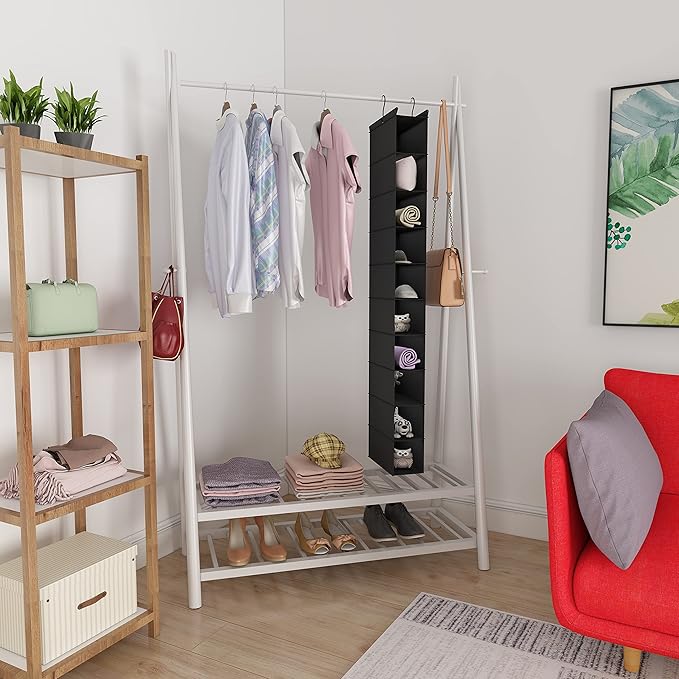 MAX Houser 10-Shelf Hanging Shoe Shelf Organizer, Hanging Shoe Storage