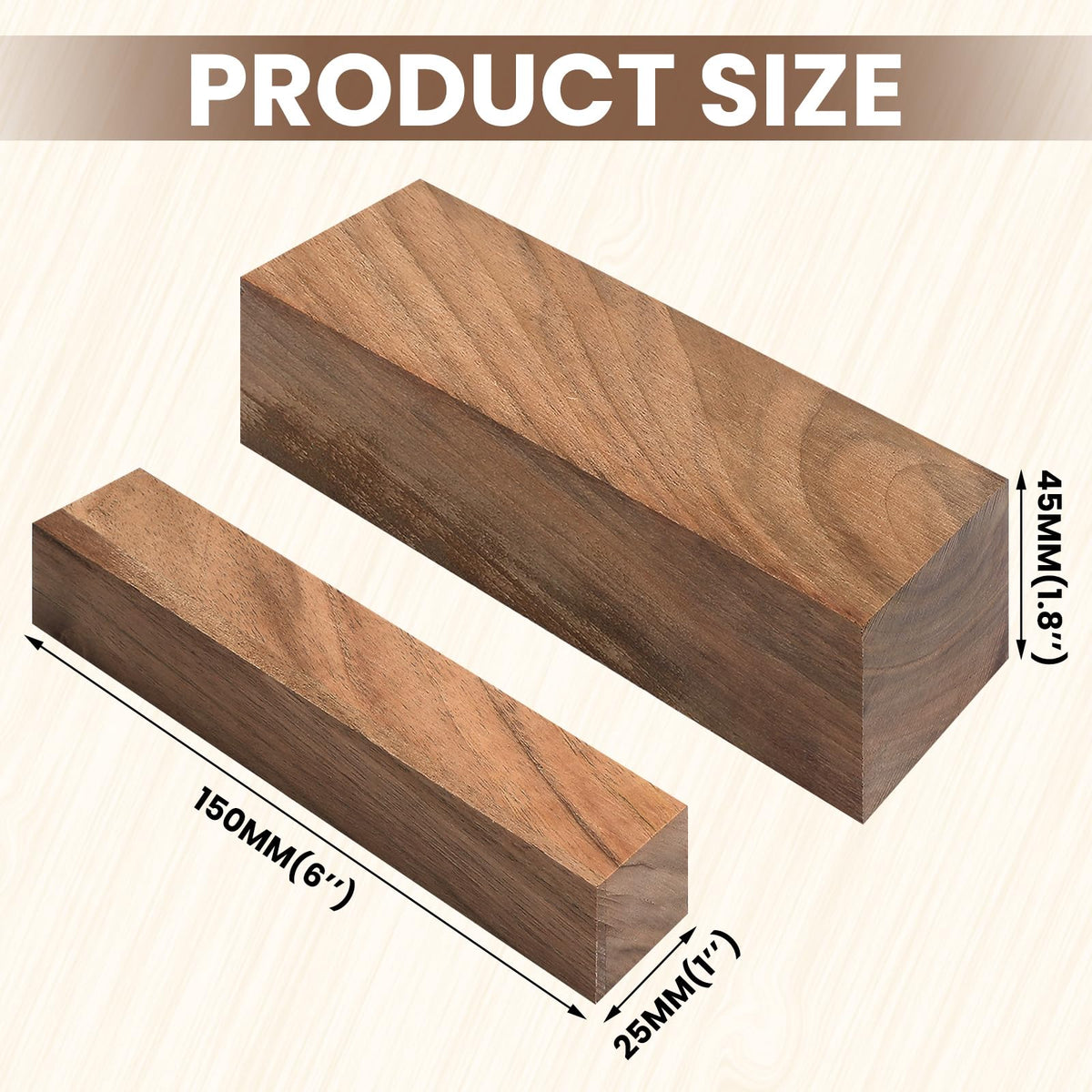 Maasechs 20 Pcs Walnut Wood Blocks for Wood Carving Blocks Unfinished Blank Wooden for Whittling Carving Creative Projects