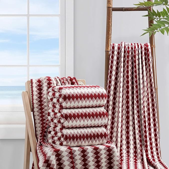 4 Piece Bath Towel Set Oversized Bath Sheet 35"x70" Bathroom Towel Extra Large