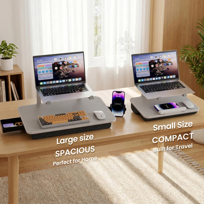 Lap Desk for Laptop, Elevated Laptop Stand for Bed, Fits up to 15.6" Laptops & MacBook, Lightweight Lap Desks for Adults with Comfortable Cushion for Bed & Couch