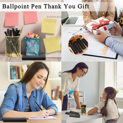PerKoop 10 Sets Thank You Gifts Appreciation Pens with Boxes for Employee Coworker Volunteer Teacher Nurse Team Prizes Office Supplies Bulk Inspirational Party Favors for Adults(Black,Mixed)