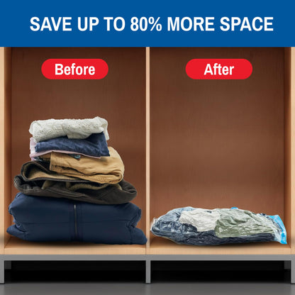 10 Pack Variety Vacuum Storage Bags for Comforters, Blankets & Clothes – Vacuum Sealed Compression Bags with Electric Pump – Space Saver Storage Bags for Bedding, Travel & Organization (4M, 3L, 3XL)